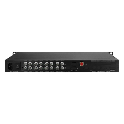 1080p 4K AHD CVI TVI Video Media Converter Digital Optical Extender 1U Rack 16 Port