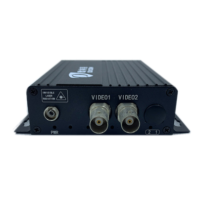 2 Port CCTV Video Analog Konverter Serat Optik 720P DC5V FC/SC/ST Konektor