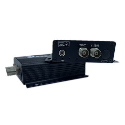 2 Port CCTV Video Analog Konverter Serat Optik 720P DC5V FC/SC/ST Konektor