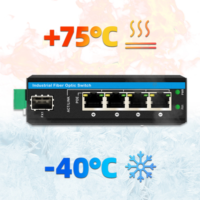 5 Port Gigabit Unmanaged POE Switch DC48-52V Power supply Ethernet switch untuk penggunaan luar ruangan