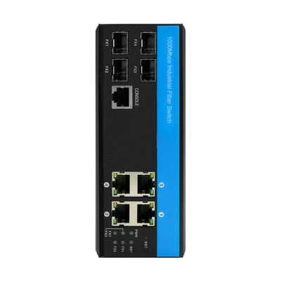 8 port gigabit L2 dikelola Industrial fiber switch 12V/24V/48VDC input Ethernet switch