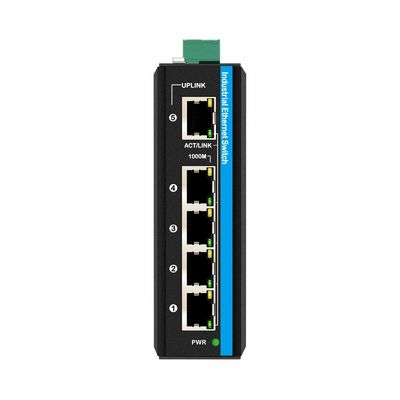 Mini 5 Port Industrial Ethernet Switch dengan 6KV Surge Protection dan Range Suhu Luas untuk Lingkungan yang Kekerasan
