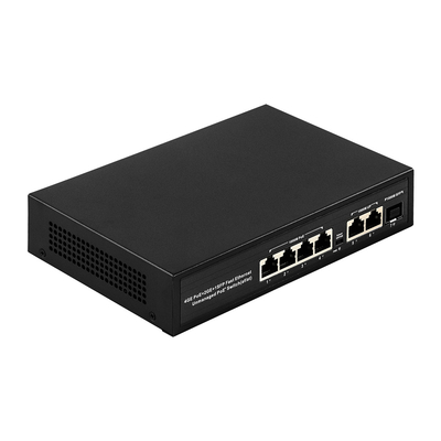 1000Mbps 4*RJ45+2 port uplink +1*SFP Network Gigabit POE Switch Gigabit Unmanaged Ethernet Fiber Switch