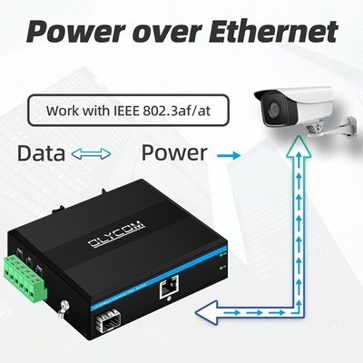 10/100m 2 Port Industrial Network Switch Ethernet Unmanaged DIN rail Network poe switch Dengan perlindungan tingkat IP40