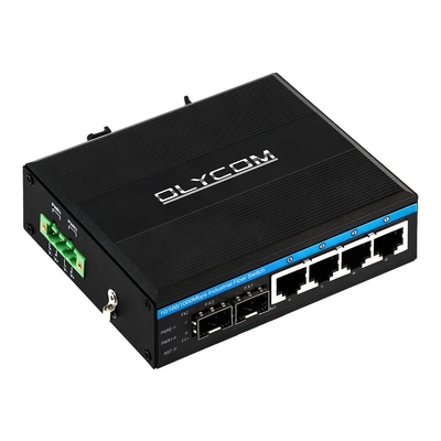 10/100/1000mbps Gigabit dikelola POE switch dengan 2 sfp slot din rail Ethernet switch