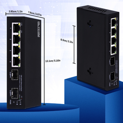 6 port 10g fiber ethernet switch 4* 2.5G RJ45 + 2* 10G SFP+ dukungan oem/odm