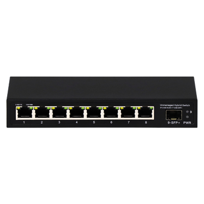 9 Port Unmanaged 2.5G Ethernet Switch Dengan 10G Uplink SFP Port 60Gbps Backplane Bandwidth