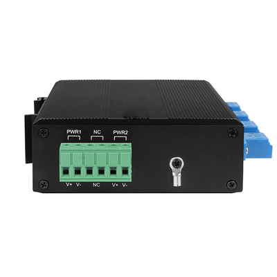 OM-FBS-44-SLC Optical Bypass Unit Konektor LC Mode Tunggal 12V 24V 48V Din Dipasang