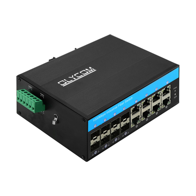 16 port Gigabit POE switch dukungan af/at/bt din-rail Ethernet switch untuk sistem CCTV