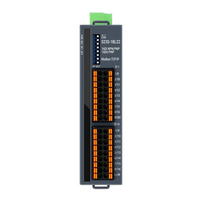 Modbus TCP/IP Slave I/O Module 24VDC 2 RJ45 16 Port DI DO Din Rail NPN PNP Connection