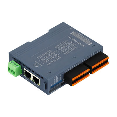 Modbus TCP/IP Slave I/O Module 24VDC 2 RJ45 16 Port DI DO Din Rail NPN PNP Connection