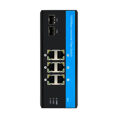 8 port gigabit switch tidak dikelola Ethernet POE switch DC48V din rail switch jaringan