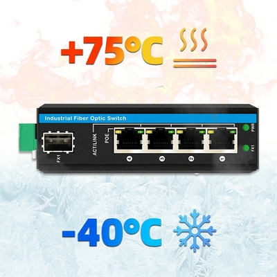 5 Port 10/100/1000mbps Ethernet Switch 4RJ45+1SFP Outdoor Poe Switch Produsen