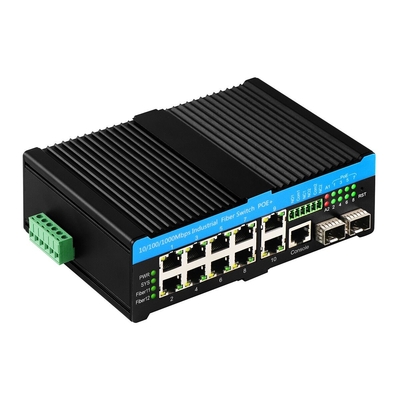 8-Port PoE Gigabit Ethernet Switch L2 Dikelola dengan Input DC48V dan Kelas Perlindungan IP40