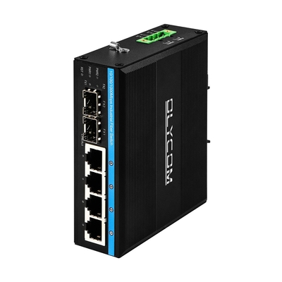 Gigabit ERPS Managed Ethernet Switch 2SFP+4RJ45 Din-rail Network Switch dengan output PoE