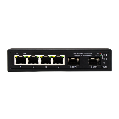 10g Ethernet switch tidak dikelola 4 port 2.5G Ethernet switch dengan 10G SFP + Port