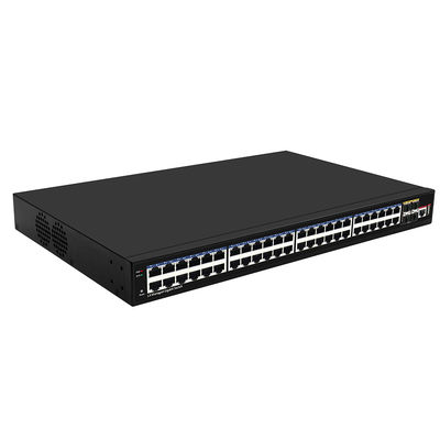 48 Port Gigabit L3 Managed Network Switch 10G Fiber Uplinks Single AC Input Berbasis Realtek