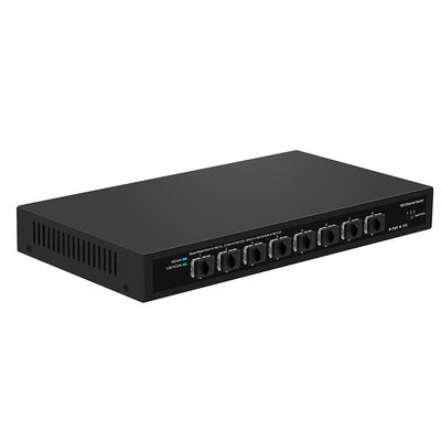 8-Port 10G Unmanaged SFP+ Fiber Switch 1G/2.5G Auto-Adaptive DC12V OEM Tersedia