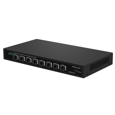 8-Port 10G Unmanaged SFP+ Fiber Switch 1G/2.5G Auto-Adaptive DC12V OEM Tersedia