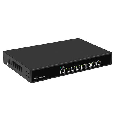 Unmanaged Rack Mounted 10G Ethernet Switch dengan Input Daya AC100V-240V dan Kompatibilitas 1G/2.5G/5G