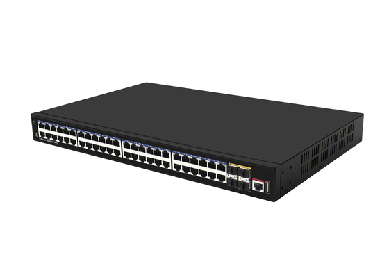 48 Port 10G Poe Switch L3 Managed Ethernet Switch dengan 48*Gigabit Poe Ports+4*10G Sfp+ Ports