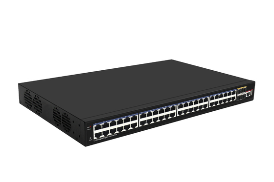 48 Port 10G Poe Switch L3 Managed Ethernet Switch dengan 48*Gigabit Poe Ports+4*10G Sfp+ Ports
