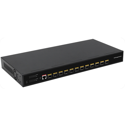 10G Fiber L3 Managed Switch 12 Port Port Full Optic Ports Konsol yang Dapat Dikelola AC Input