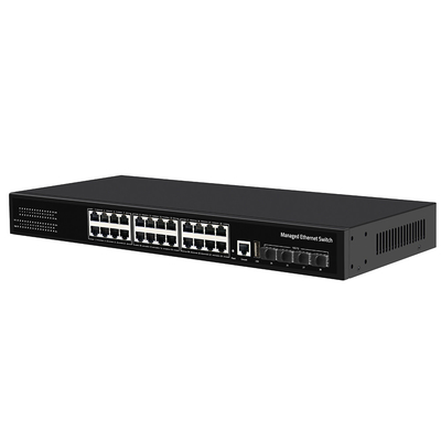 10g sakelar yang dapat dikelola 24 port gigabit cincin tembaga erps dikelola serat 1g/2.5g