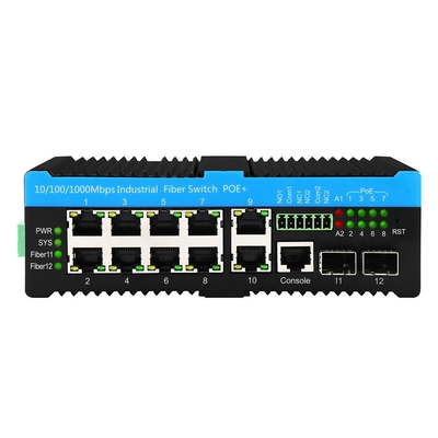 2.5G Industrial Ethernet Switch Din-rail Poe Switch Dukungan 90w L2 Dikelola