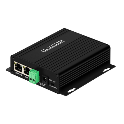 Gigabit 30W PoE Splitter DC12V DC24V Output Wall Dipasang Jarak PoE 100 Meter