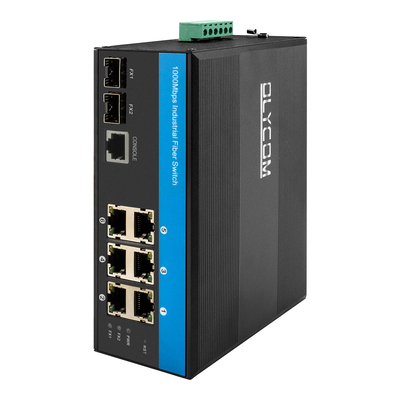 8 Port Gigabit Switch L2 Managed Vitesse Chipset Din Network Switch dengan 2SFP+6RJ45