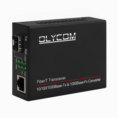 Konverter Media Serat Gigabit Serat Optik SFP Ke Konverter RJ45