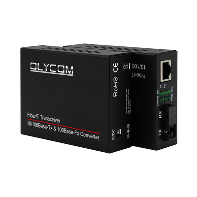 Fast Ethernet Fiber Optic Ethernet Converter 10/100M Single-Mode Bi-Directional Transceiver SC ke RJ45 20km