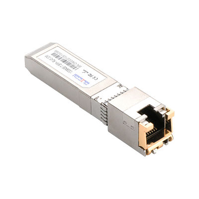 10G Tembaga RJ45 SFP+ Transceiver 30m 10GBase-T Modul untuk Komunikasi Data Cat6a