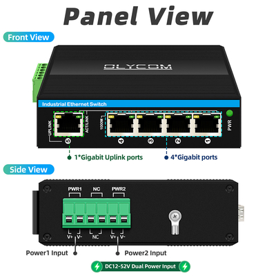 5 Port Gigabit Switch E-Mard Sakelar Ethernet Industri Bersertifikat