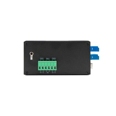 Sakelar Ethernet Terkelola Industri dengan Fungsi Bypass D2*2B Konektor SM LC Tingkat Perlindungan IP40 untuk Perlindungan Saluran Optik