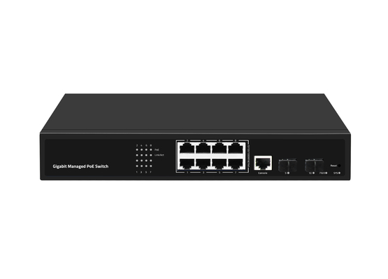 Gigabit 8 port POE switch dikelola Ethernet fiber switch 120W AC100-240V Input