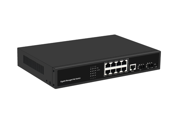 Gigabit 8 port POE switch dikelola Ethernet fiber switch 120W AC100-240V Input