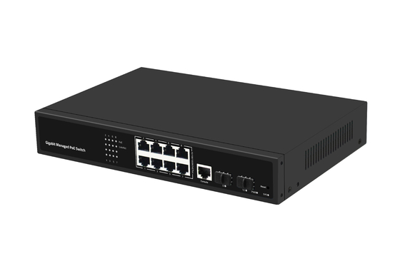 Gigabit 8 port POE switch dikelola Ethernet fiber switch 120W AC100-240V Input