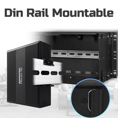 Sakelar gigabit 5 port Industrial PoE Extender 1*port poe in mendukung 30w/60w/90w+4*port output poe