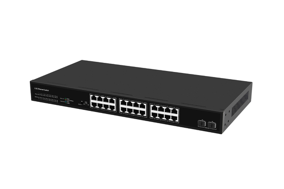 2.5G Ethernet Switch 24 port 10G Fiber Ethernet Switch Desktop 24*10/100/1000/2500M RJ45 port+2*10G SFP+ port