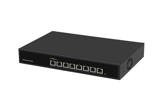 Sakelar Ethernet 8 Port 10G 8*10G Port Ethernet Mendukung 100/1000M/2500M/5G/10G