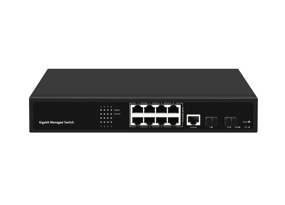 8 port gigabit sakelar serat optik l2 sakelar ethernet desktop terkelola