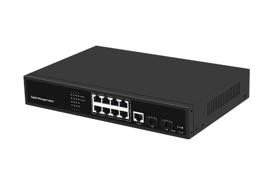 8 port gigabit sakelar serat optik l2 sakelar ethernet desktop terkelola