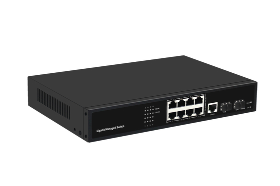 8 port gigabit sakelar serat optik l2 sakelar ethernet desktop terkelola