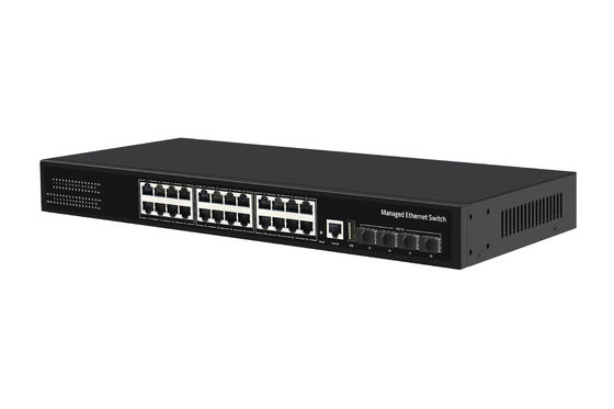 Harga Pabrik 10G Switch 24 Port Ethernet Fiber Switch Desktop L3 Managed Network Switch AC100-240V 1U Rack