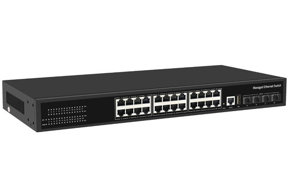 Harga Pabrik 10G Switch 24 Port Ethernet Fiber Switch Desktop L3 Managed Network Switch AC100-240V 1U Rack