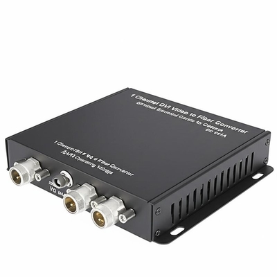 1 Saluran Video DVI ke Konverter Serat Transmisi data dari Pusat Kontrol ke Kamera DC 5V1A Tegangan Operasi