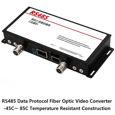 RS485 Data Protocol Fiber Optic Video Converter -45C  85C Konstruksi tahan suhu