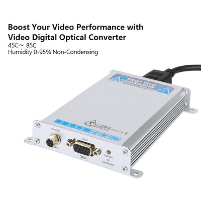 Tingkatkan Kinerja Video Anda dengan Konverter Optik Digital Video -45C～ 85C Kelembaban 0-95% Non-Kondensasi